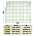 thumbnail image 3 of KLL Fleece Blanket Plush Throw Blanket Green Checkboard ,Soft Fuzzy Cozy Flannel Blanket for Couch Sofa Bed.(80"x60" ), 3 of 9