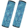 thumbnail image 2 of 2 Car Seat Belt Covers S Size 6.5*6.5 Inches Car Seat Belt Shoulder Pad Backpack Shoulder Pad Stroller Belt Cover Blue Corrugated Stone, 2 of 8