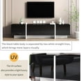 thumbnail image 4 of Contemporary Rectangle Design TV Stand, Unique Style TV Console Table for TVs Up to 80'', Modern TV Cabinet with High Gloss UV Surface for Living Room, 4 of 8