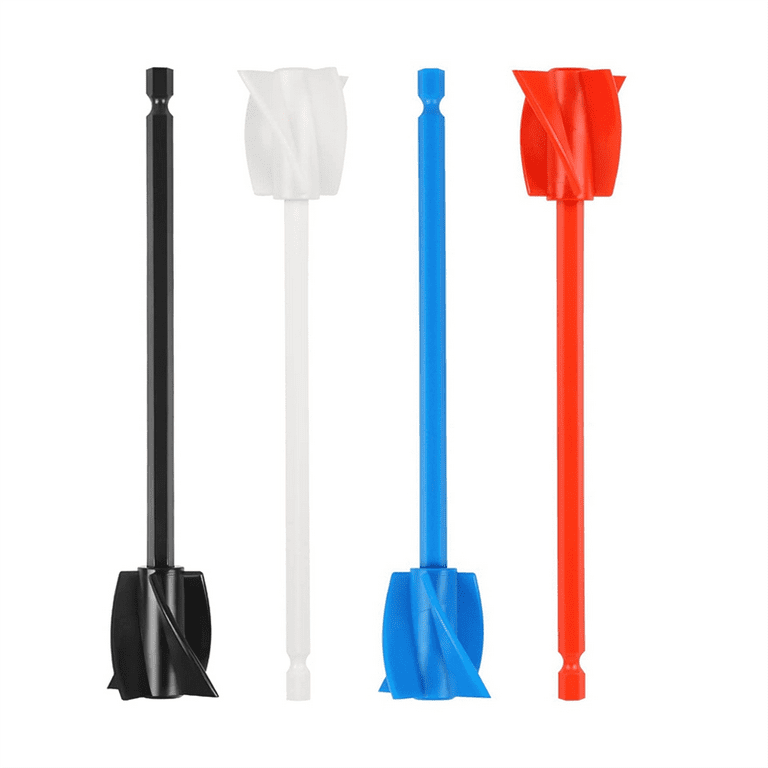 4Pack Resin Mixer Paddles,Epoxy Mixer Attachment for Drill, Reusable Paint  Mixer,for Epoxy Resin,Ceramic Glaze,Silicone 