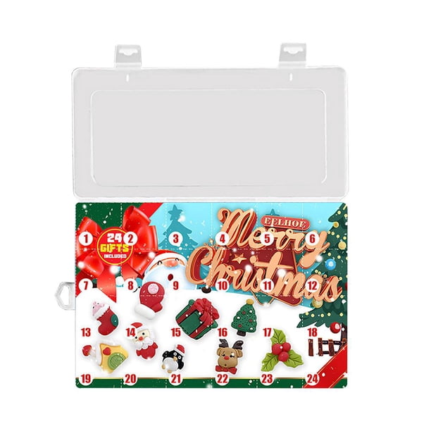Caja Ciega Sorpresa De Navidad Con 24 Adornos En Miniatura Surtidos Cuenta Regresiva Para Decoración De Calendario De Navidad Para Árbol De Puerta De Pared 1 Juego Methold HA018706-00