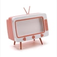 thumbnail image 2 of Caja de pañuelos retro con forma de televisor, contenedor de almacenamiento de papel en rollo, soporte para teléfono incorporado, 2 of 7
