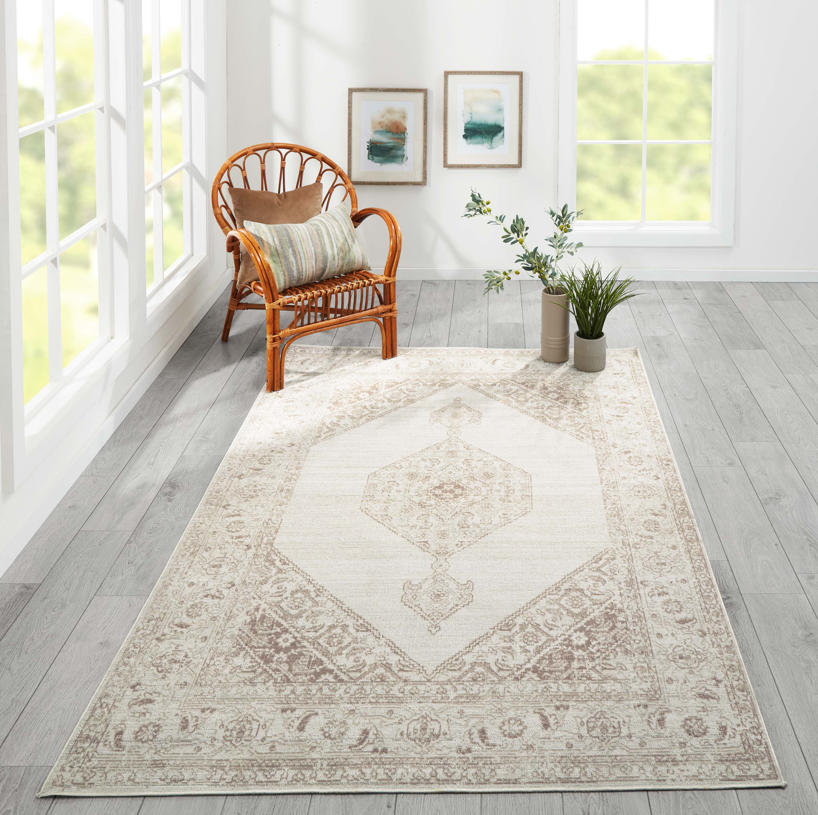 ECARPET Maude Traditional Area Rug for Living Room, Bedroom, Dining Room, Entrance, Hallway and More.