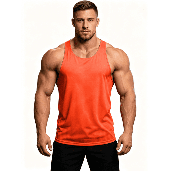 Busydd Mens Tank Top Breathable Comfy Round Neck Sleeveless Undershirts Casual Solid Color Running Workout Shirts for Men XL