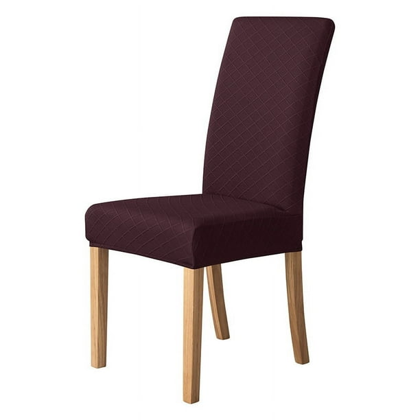 Funda elástica para silla de comedor de hotel para el hogar, tela a cuadros estilo diamante, funda para silla multifuncional