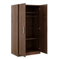 thumbnail image 4 of Euroco Modern 67.3" Armoire Wadrobe, 2 Door Bedroom Armoire with Hanging Rods for Kids Adults, Brown, 4 of 10