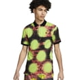 thumbnail image 3 of Nike Men's Heritage Slim Printed Polo - Volt/Black - Small, 3 of 5