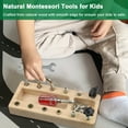 thumbnail image 4 of Inslat Juego de tablero de destornilladores Montessori Herramienta de juguete Montessori de madera para niños de 3 4 5 años Tablero de tornillos educativo Juguetes de aprendizaje sensorial STEM Juguet, 4 of 7