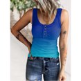 thumbnail image 2 of Camiseta sin mangas con cuello redondo para mujer, informal, de verano, de punto acanalado, sin mangas, básica, ajustada, camisola, 2 of 6