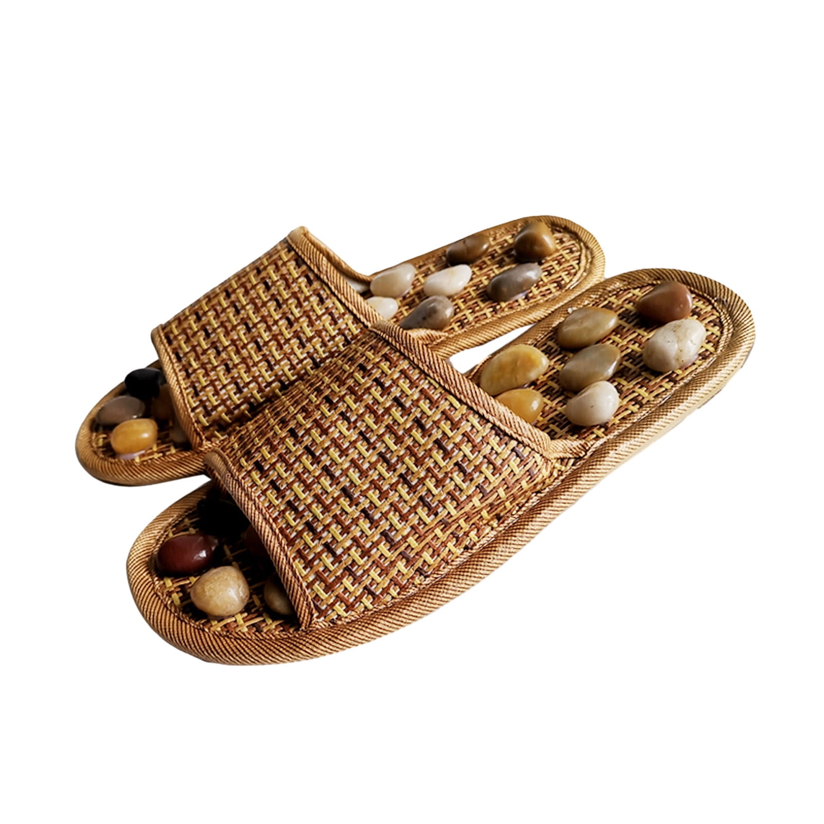 Primegos Acupressure Massage Slippers Reflexology Acupuncture Slippers with Stones Therapeutic Foot Massager Slides for Elderly Men Women Plantar Fasciitis Therapy