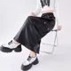 thumbnail image 2 of Falda de cintura alta en forma de A para mujer, estilo urbano, de longitud media, con abertura lateral, para otoño e invierno, cintura elástica, moda femenina A1487, 2 of 5