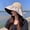 White, variant on Gustave Womens Beach Sun Straw Hat UPF50+ Travel Foldable Wide Brim Summer UV Hat Roll up Floppy Hat (Black)