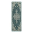 thumbnail image 3 of Unique Loom Outdoor Traditional Collection Area Rug - Antique (2' x 6' 1" Runner Teal/Ivory), 3 of 7