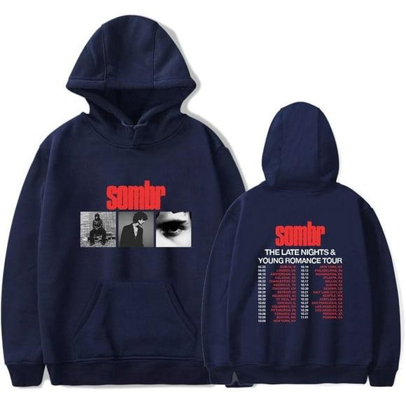 Sombr Late Nights Young Romance Tour Hoodie unisex fashion long sleeved hooded casual sportswear