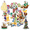 1A, variant on 35pcs-50pcs Colorful Stickers Kids Stationery Robot Stickers Food Animal Stickers for Luggage Phone Laptop