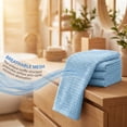 thumbnail image 6 of REGALWOVEN Cotton Waffle Washcloths, Soft, Quick Dry & Lint-Free Face Cloths for Bathroom, Kitchen, Absorbent Reusable Washcloth Set 13" x 13" Blue 4pk, 6 of 6