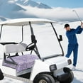 thumbnail image 4 of Yuyamidu Christmas Golf Cart Seat Covers 2 Passenger, Snowflake Golf Cart Seat Covers Purple Flannel Gof Cart Seat Blanket Club Car Accessories, 4 of 8