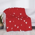 thumbnail image 6 of YFYANG Lightweight Warm Thickened Flannel Blanket, Red Heart Doodle Throw Blanket for Bed, Sofa, Travel, Camping, 60"x50", 6 of 7
