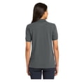 thumbnail image 2 of Port Authority Women's Heavyweight Cotton Pique Classic Fit Polo Shirt Steel Grey 3X-Large, 2 of 4
