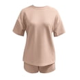 thumbnail image 4 of ibiyuan 2 Piece Sets for Women Summer Lounge Sets Casual Oversized Tshirts Shorts Matching Airport Travel Outfits, 4 of 4