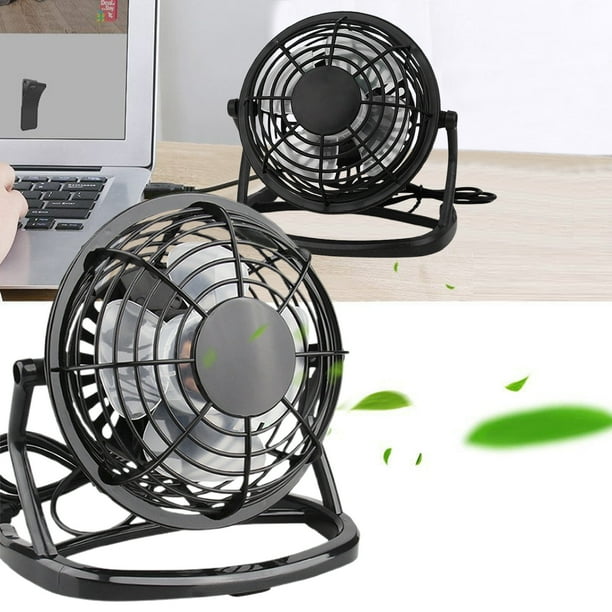 Mini ventilador portátil USB de escritorio de 4 pulgadas | Ventilador de enfriamiento de mesa personal silencioso | Construcción de plástico compacto | Diseño ligero y robusto | Tamaño 15x15cm