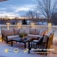 thumbnail image 6 of PASAMIC Solar Post Cap Lights 4 Pack, Solar Post Lights Outdoor Waterproof with 2 Color Modes, IP44 Deck Solar Powered for 4x4, 5x5, 6x6 Vinyl/Wooden Posts, Decorate Deck, Patio, Porch, Fence, 6 of 7