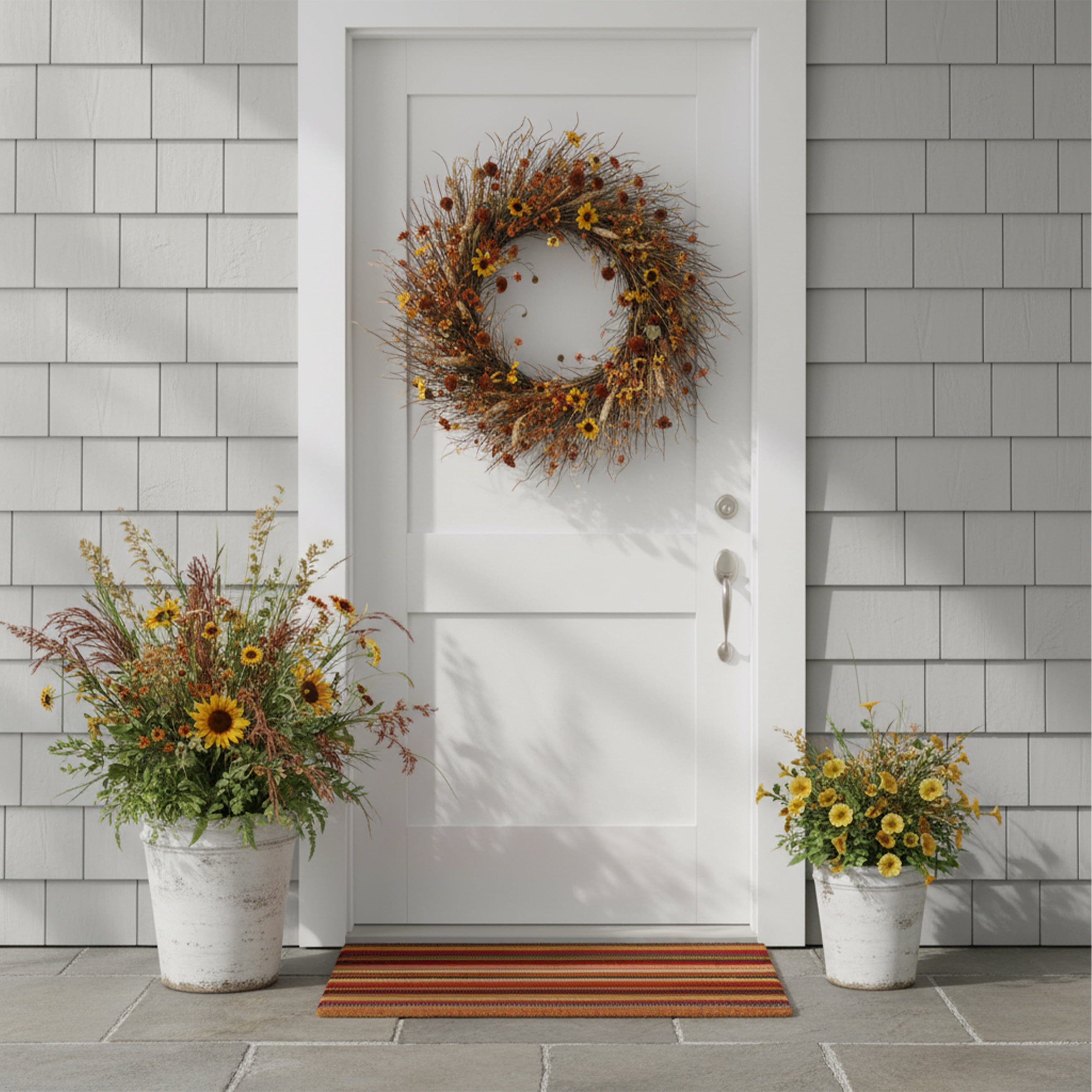 Calloway Mills 103081729 17 x 29 in. Palisades Stripe Rectangular Doormat, Multi Color
