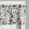 thumbnail image 5 of Ambesonne Indie Valance & Curtain, Hipster Fashion Sketch, 55"x45", Seafoam Orange Black, 5 of 6