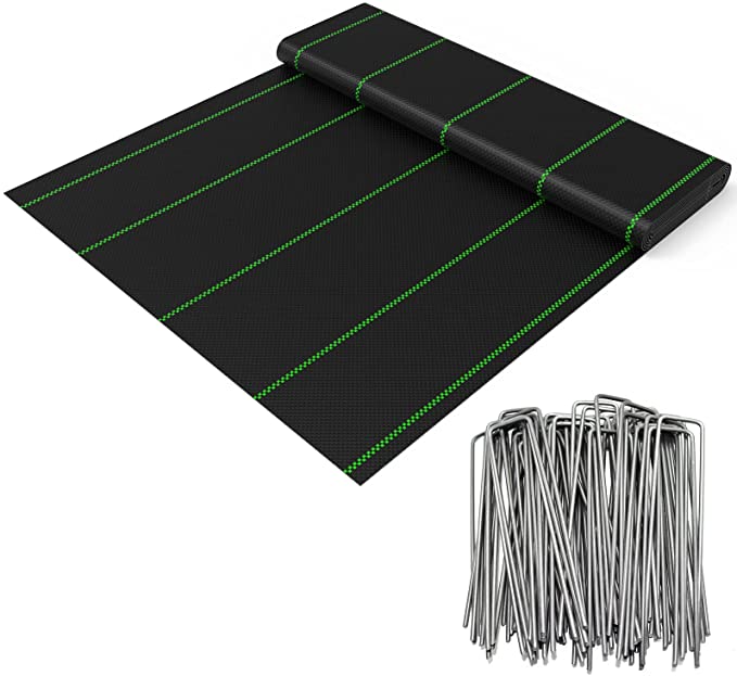 AAGUT 7ft x 33ft Landscaping Woven Fabric Ground Cover Cloth Tarp Mat