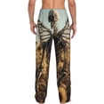 thumbnail image 3 of Daiia Skull Butterfly Sunflower Men's Sleep Pant with Pockets and Drawstring,Pajama Pants-Large, 3 of 9