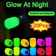 thumbnail image 2 of Tapas de válvula de neumático luminosas, boquilla de rueda de motocicleta y bicicleta a prueba de polvo, vástago de válvula de neumático fluorescente, decoración nocturna brillante, accesorios de coch, 2 of 4