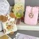 thumbnail image 4 of Cartoon Animal Plush Transparent Card Sleeve With Key Chain Love Bean Small Card Display Pendant Student Card Bag, 4 of 4