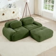 thumbnail image 3 of Green Ottoman for Modular Sectional Sofa, Corduroy Deep Seat for Oversized Compressed Boneless Sectional Couches for Living Room Bedroom Apartment, Cloud Sofa Couch, Memory Foam, No Assembly, 3 of 8