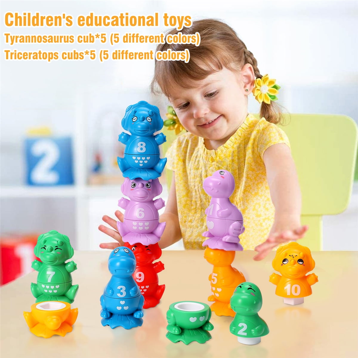 Buy Dinosaur Toys Stacking Dinosaur Blocks Toys for Kids Toddlers 3