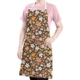 thumbnail image 5 of Pioneer Flower Floral Print Pattern Apron for Women and Men, Cotton Linen Waterproof with Pockets, Adjustable, 33x27 Inch for Kitchen, Gardening, BBQ, Salon, 5 of 6