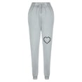 thumbnail image 3 of IROINNID Deals Sweatpants for Women Wide Leg Oversized Fall Winter Fitness Sport Printing Elastic Waist Long Sweatpants,Gray, 3 of 3