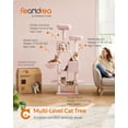 thumbnail image 2 of Árbol para Gatos Feandrea Jelly Rosa UPCT165P01 168 cm con 13 Postes, 2 of 8