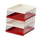 thumbnail image 1 of Bandeja organizadora de archivos de escritorio para papel A4, organizador de archivos para escritorio Red White 4 Tier, 1 of 9