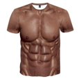 thumbnail image 1 of 3d Muscle Suit Muscle Man Personality Realistic Short-sleeved T-shirt, 1 of 1