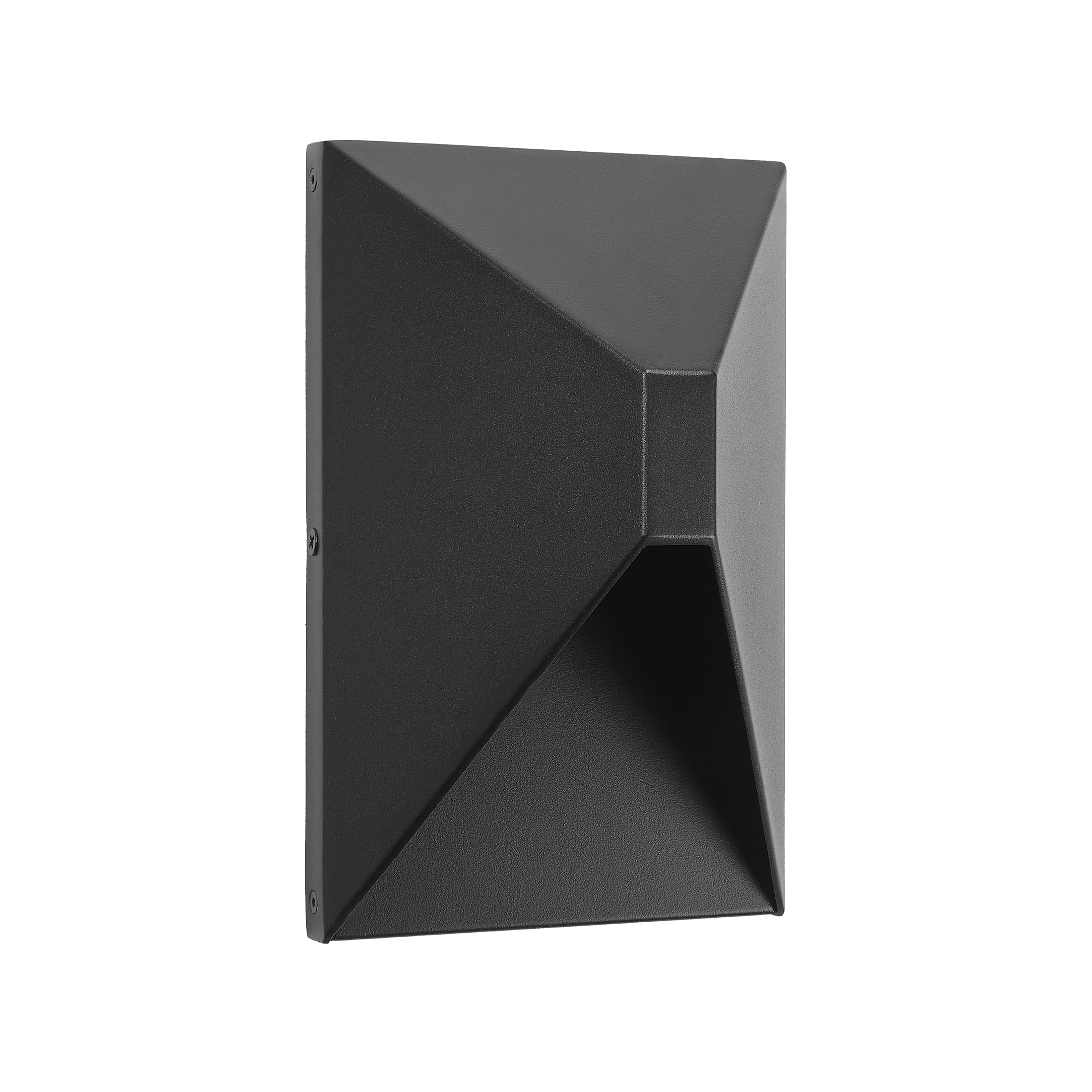 Maxxima LED Outdoor Wall Wash, Black Sconce, Modern Porch Light, 650 Lumens, 5 CCT 2700K-5000K - 8 in. Height