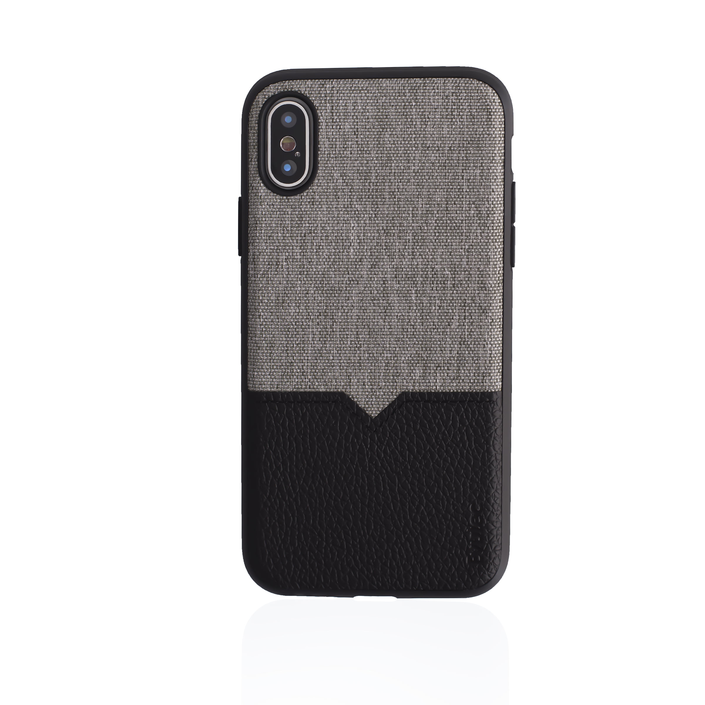 Evutec Unique Heavy Duty Case Compatible with iPhone Xs & iPhoneX, Premium Leather + TPU Shockproof Interior Drop Protective cover-Canvas/Black (AFIX+ Car Vent Mount Included) - Walmart.com