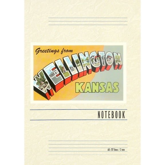 Vintage Lined Notebook Greetings from Wellington, (Paperback)