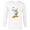 White, variant on Disney Gold Mickey Mouse Pose - Long Sleeve T-Shirt for Men -Customized-White