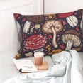 thumbnail image 4 of Salouo Forest Wild Mushroom Pattern Pillow Cases,1PC Pillow Covers with Envelope Closure Decorative Pillow Case for Bed Couch,Pillows Not Included-14"x20", 4 of 6