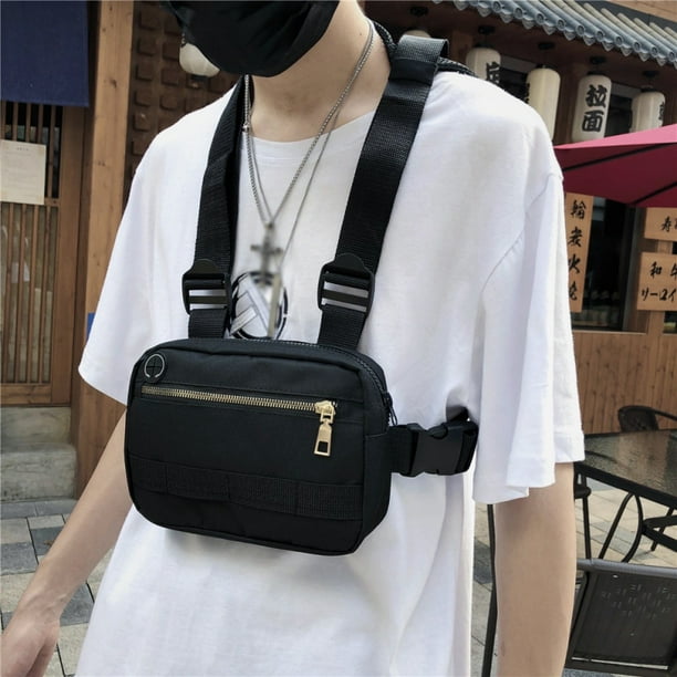 Men Women Chest Rig Bag Hip Hop Streetwear Waist Bag Adjustable