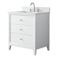 thumbnail image 5 of Vanity Art 30" Bathroom Vanity with Sink and Engineered Marble Top, Freestanding Storage Cabinet with 2 Drawers and 1 Flip Down Tray, 5 of 9