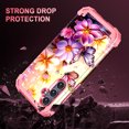 thumbnail image 4 of Casetego for Samsung Galaxy S25 Plus 5G Case,Glow in The Dark Three Layer Heavy Duty Sturdy Shockproof Protection Rugged Hard PC+Soft TPU Bumper Case for Galaxy S25 Plus,Pink Butterfly, 4 of 9