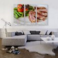 thumbnail image 2 of ARTCANVAS Asparagus And Steak Diner Restaurant decor Canvas Art Print - Size: 60" x 40" (1.50" Deep) (3-Piece), 2 of 9