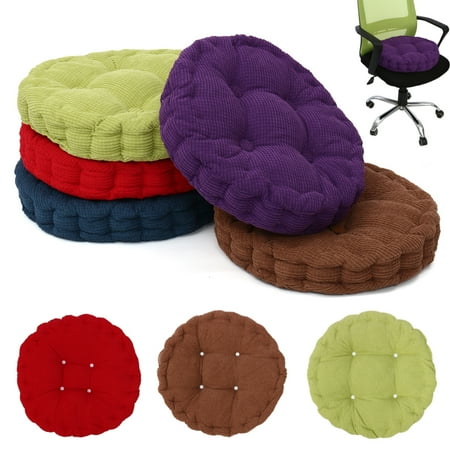 T Shaped Chair Cushions On Clearance 18''x18'' Round Corduroy Chair Pad Cushion Thicker Patio Car Office Seat Sofa Tatami Mat ()
