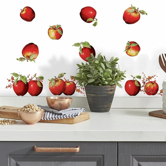 New COUNTRY APPLES Stars & Berries 40  WALL DECALS Border Stickers Kitchen Decor